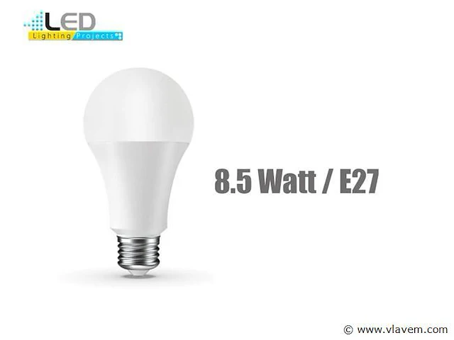 40 x led e27 lampjes, 8.5 watt, warm wit - afbeelding 2 van  8