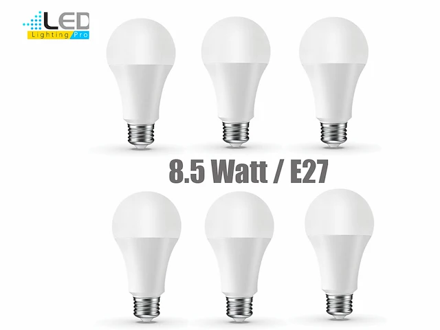 40 x led e27 lampjes, 8.5 watt, warm wit - afbeelding 8 van  8