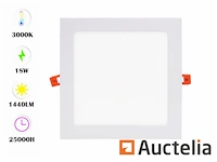 40 x led paneel 18w - led smd - inbouw - vierkant - 3000k (warm wit) - afbeelding 2 van  4