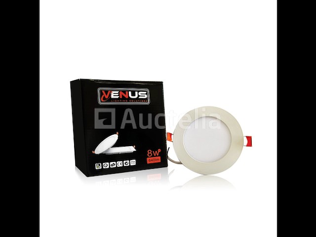 40 x led-paneel – rond inbouw – 8w – 3000k – warm wit - afbeelding 4 van  5