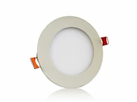 40 x led-paneel – rond inbouw – 8w – 3000k – warm wit - afbeelding 1 van  5