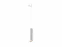 40 x railspot gu10 decoratief hanglamp cilinder 24cm zand wit - afbeelding 4 van  5