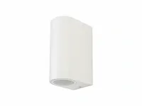 40 x wandlamp modern halfrond gu10 duo fitting zand wit - afbeelding 1 van  4