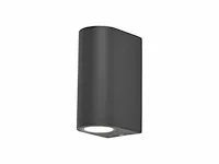 40 x wandlamp modern halfrond gu10 duo fitting zand zwart - afbeelding 1 van  5