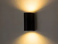 40 x wandlamp modern halfrond gu10 duo fitting zand zwart - afbeelding 3 van  5