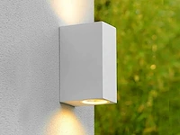 40 x wandlamp modern rechthoekig gu10 duo fitting zand wit waterdicht - afbeelding 1 van  4