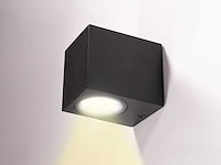 40 x wandlamp modern rechthoekig gu10 fitting zand zwart waterdicht - afbeelding 4 van  7