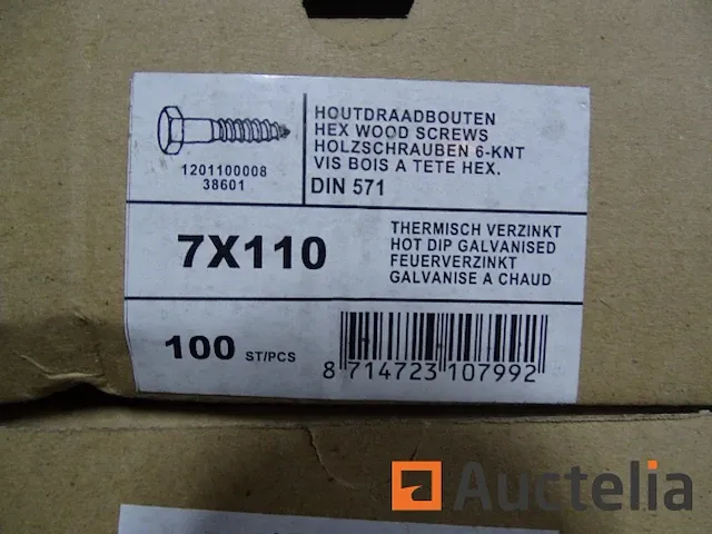 400 houtschroef 7 x 110 mm - afbeelding 2 van  2