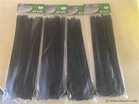 400 tie ribs in 4 verpakkingen van 100 stuks zwart - afbeelding 1 van  2