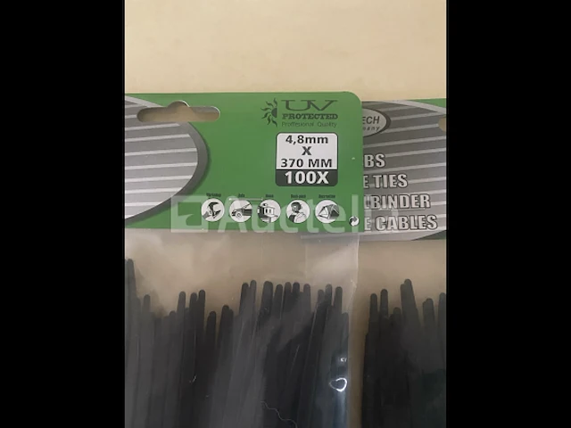 400 zwarte tie ribs 4,8x370 mm in 4 pakken van 100 - afbeelding 2 van  2