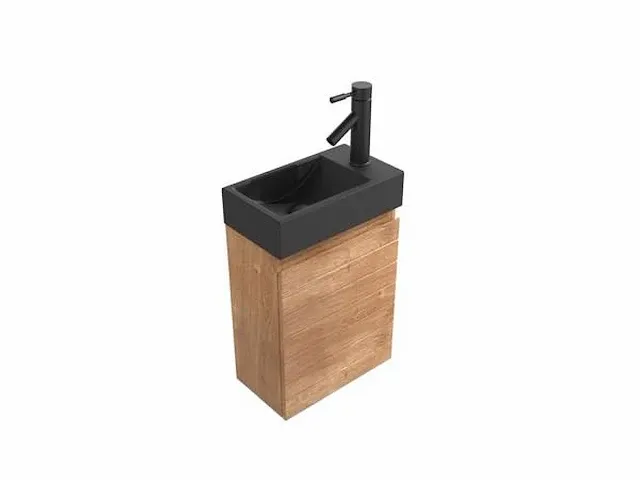 40cm toiletmeubel naturel eik - riga-02 - afbeelding 2 van  3