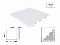 40w 60x60 smd led inbouw backlit panelen wit frame 3000k (10x) - afbeelding 3 van  6