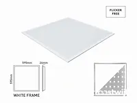 40w 60x60 smd led inbouw backlit panelen wit frame 4000k - afbeelding 3 van  6