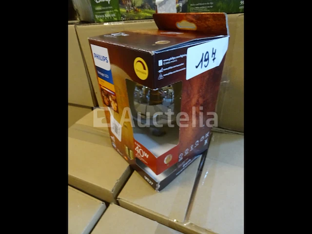40w amber gloeilamp philips g125 e27 - afbeelding 2 van  3