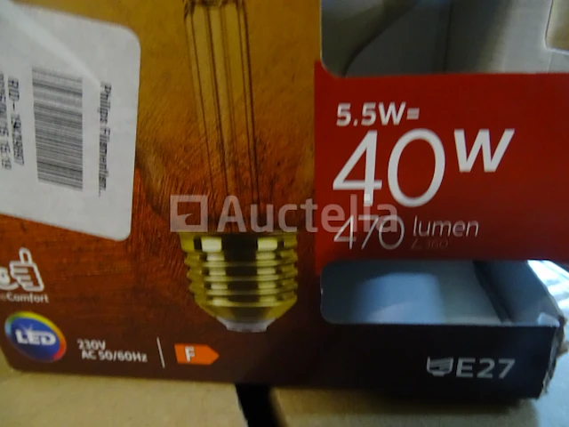 40w amber gloeilamp philips g125 e27 - afbeelding 3 van  3
