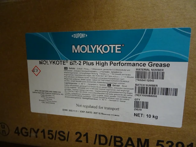 40x 1kg molykote br2 plus dupont - afbeelding 2 van  4