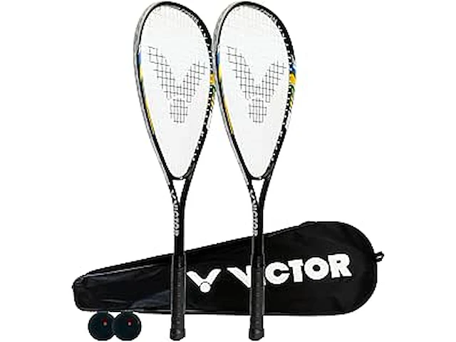 40x dunlop hyper tour ti squasracket (1 racket) met beschermhoes en squashballen - afbeelding 1 van  1