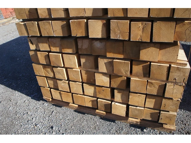 40x eiken paal met diamantkop - afbeelding 3 van  4