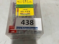 40x rotadrill houtbouwschroef 8 x 120 met tellerkop - afbeelding 1 van  3