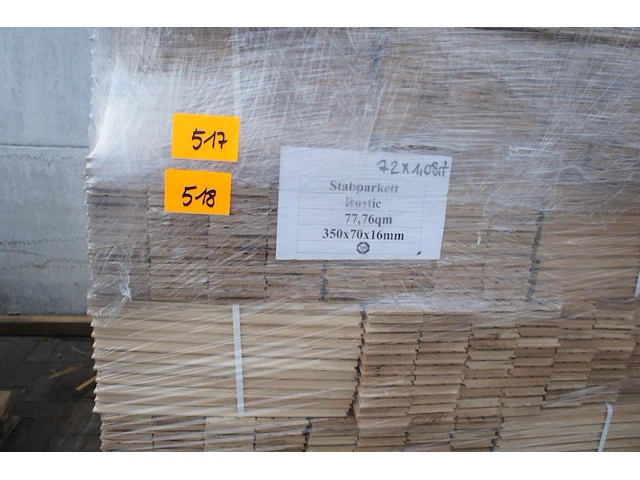42,12 m² massief eiken visgraatparket 16mm - afbeelding 2 van  3
