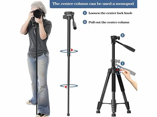42x kingjoy vts-890l tripod/monopod - afbeelding 2 van  5