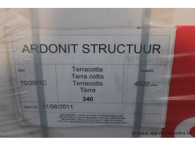 4320 leien ardonit str 20x20 1c tec340 (4320 st/pal) - afbeelding 2 van  4
