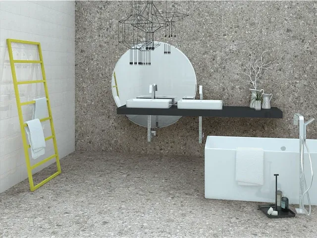 43,20m² - 60x60cm - terrazzo grey matt gerectificeerd - afbeelding 1 van  1