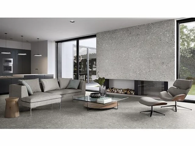 43,20m² - 60x60cm - terrazzo grey matt gerectificeerd - afbeelding 1 van  2