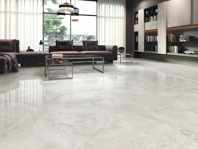 43,2m² - 60x120cm - gravel white glossy gerectificeerd - afbeelding 1 van  2