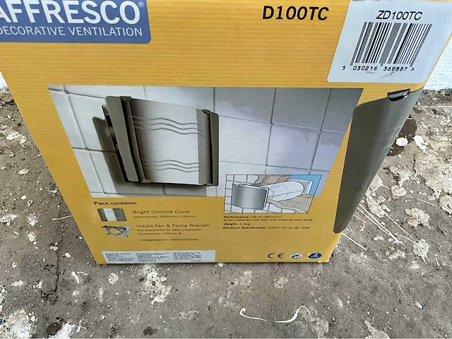 44x zehnder affresco d100tc – badkamerventilator “wave” – in verpakking - afbeelding 4 van  7