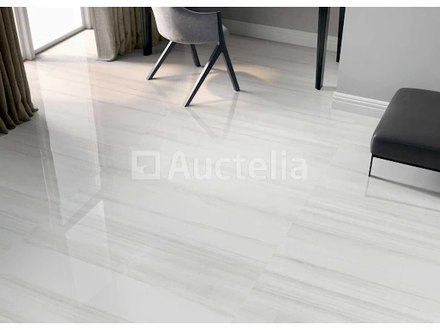 45m² bianco lassa glanzend 120x120 gerectificeerd, marmereffect, vloer en wand - afbeelding 2 van  2