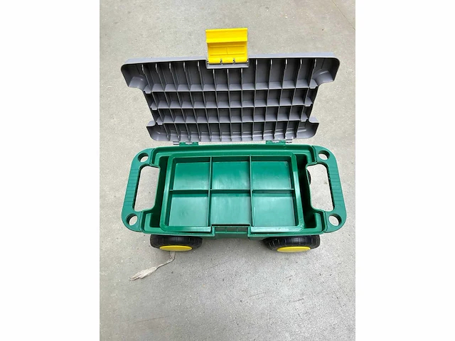 45x outsunny - tuinkruk & gereedschapskist - 2-in-1 - tool trolleys - afbeelding 4 van  7