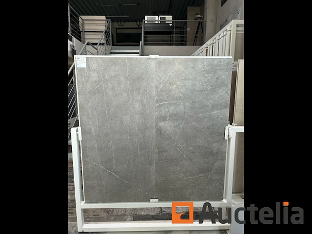 46m² 60x120 gerectificeerde grijze satijn marmer effect tegels, - afbeelding 1 van  1