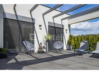 46m² buitentegels, xo smoke 80x80 x20mm gerectificeerd, betoneffect, ideaal voor terras, nieuw verpakt - afbeelding 1 van  2
