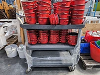 48 complete mosselpotten plus 8 losse deksels, zonder serveerwagen - afbeelding 3 van  4