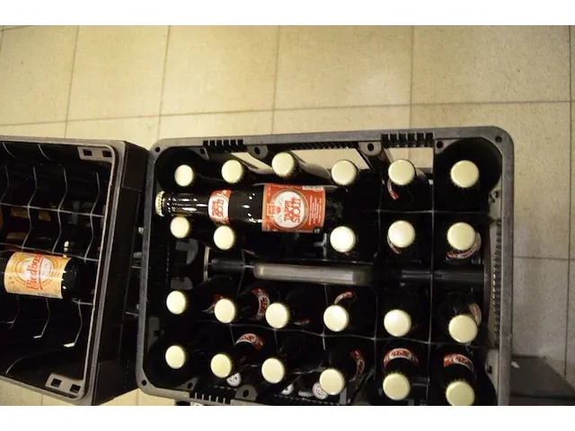 48 fl. tafelstout 25cl, 6 fl. piedboeuf blond 33cl, 18 fl. brand pils 30cl, 27 fl. kompel alcoholvrij 33cl, 20 fl. oude geuze boon 25cl, 28 fl. belle-vue gueuze 25cl, 2 fl.mort-subite geuze 25cl, 36 fl. rodenbach - afbeelding 4 van  11