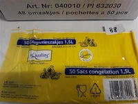 48 x 50 diepvrieszakjes 1,5 l 20x30 cm - afbeelding 2 van  2