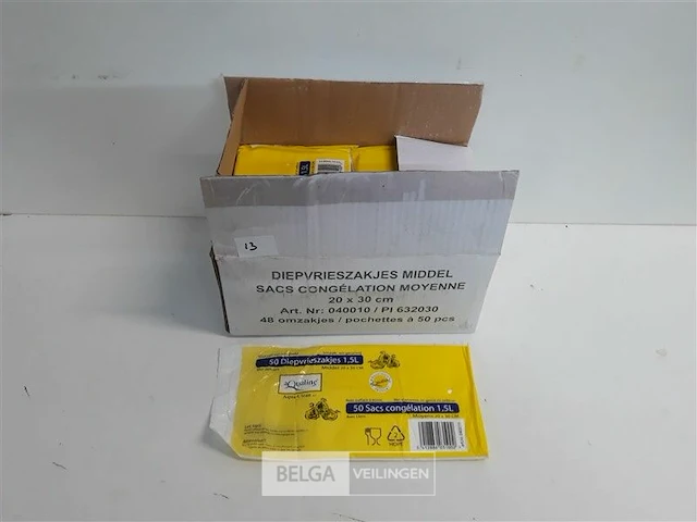 48 x diepvrieszakjes 20x30 cm 1,5 l 50 stuks - afbeelding 1 van  3