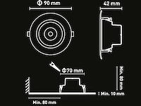 4.9w cct 3 kleur inbouwspot waterdicht (50x) - afbeelding 5 van  5
