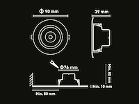 4.9w led inbouwspot 6000k met lens (200x) - afbeelding 6 van  7