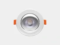 4.9w smd led inbouwspot 3000k mat wit met lens (100x) - afbeelding 2 van  5