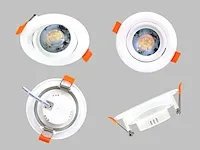 4.9w smd led inbouwspot 3000k mat wit met lens (100x) - afbeelding 3 van  5