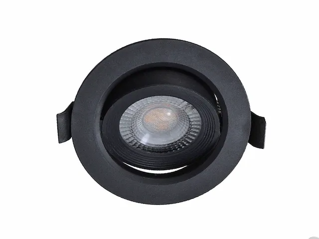 4.9w smd led inbouwspot 4000k mat zwart met lens (100x) - afbeelding 2 van  6