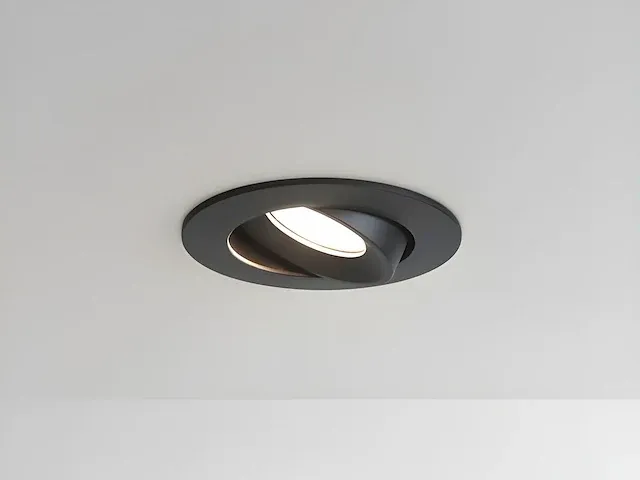 4.9w smd led inbouwspot 4000k mat zwart met lens (100x) - afbeelding 3 van  6