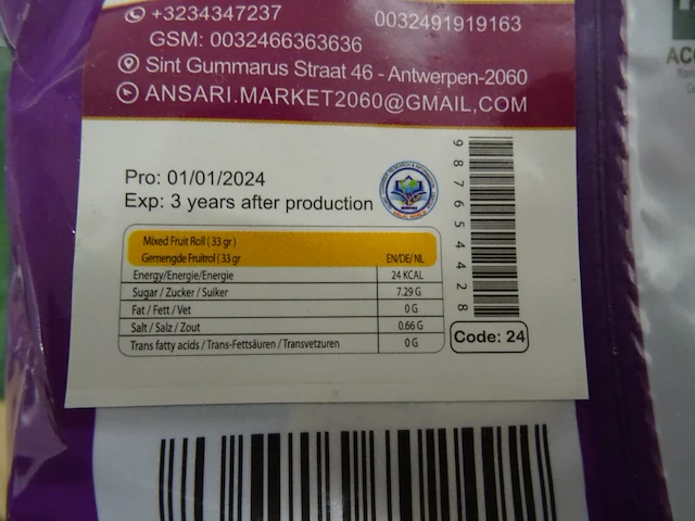49x diverse dozen fruitrol ansari food - afbeelding 13 van  14