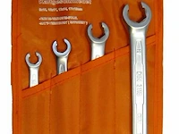 4delige open ringsleutelset etui - afbeelding 1 van  1