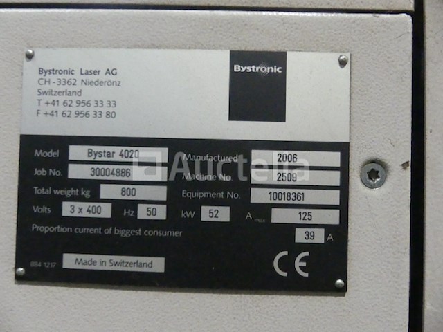 4m co² lasersnijmachine met koeler en dampzuig bystronic bylaser 4400 - afbeelding 20 van  27