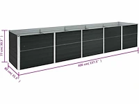 4m plantenbak - gegalvaniseerd staal antraciet - afbeelding 7 van  7