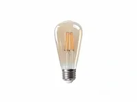 4w e27 st64 amber glas filament led bulb 2000k - afbeelding 1 van  2