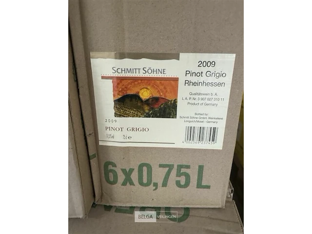 4x 1 doos schmitt sohne pinot grigio 2009 - afbeelding 2 van  4